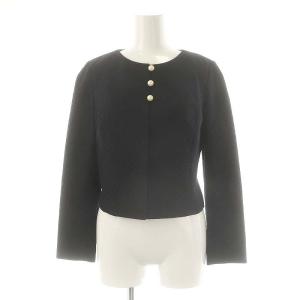 24SS FIORE ノーカラージャケット クロップド 0 ネイビー /ES OS