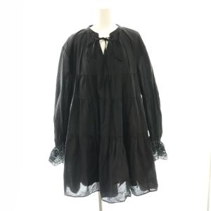 23SS ティアードチュニック ブラウス レース 1 黒 ブラック /CX OS