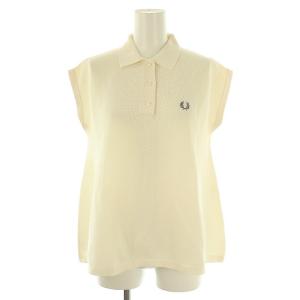 Ray BEAMS別注 フレア ノースリーブ ポロシャツ 36 白 ホワイト /AT OS