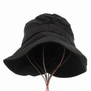 PRADA バケットハット 帽子 ベルトデザイン ナイロン 黒 ブラック /GV