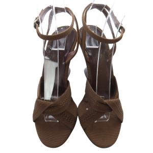 Salvatore Ferragamo LIETA ガンチーニ サンダル ストラップ 6 23.5cm 茶色 ブラウン /SR31