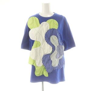 24SS DECORATIVE WAVE T-SHIRT 38 ブルー