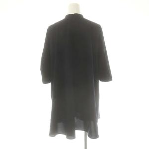 ENFOLD 23SS VOLUME CIRCULAR PULLOVER ブラウス 五分袖 タック 38 ネイビー /ES