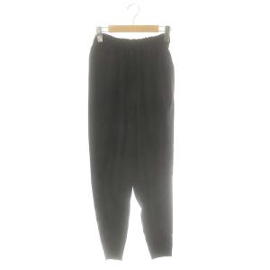 ライトジョーゼットテーパードパンツ ドロスト 34 ブラック /ES OS