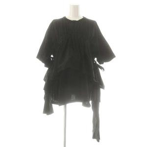 CLEAR天竺 レイヤード T-SHIRT Tシャツ カットソー 半袖 38 ブラック /ES OS