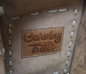 CARVING TRIBES マエストラ M レザーハンドバッグ トートバッグ ブルー /YO20 SH