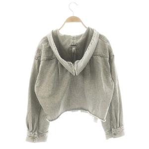 Diagram GRACE CONTINENTAL 25SS フードジップデニムジャケット ダメージ加工 36 グレー /MI OS