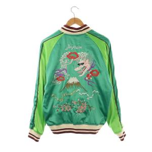 ALDIES Souvenir Jacket ジャケット スカジャン ブルゾン サテン 刺繍 M グリーン マルチカラー