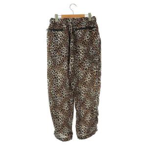 ALDIES Animal Thick Pants テーパードパンツ ヒョウ柄 S ブラウン ベージュ 黒 /ES OS