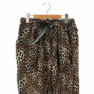 ALDIES Animal Thick Pants テーパードパンツ ヒョウ柄 S ブラウン ベージュ 黒 /ES OS