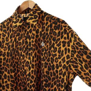 ALDIES Persia Large Shirt シャツ 長袖 ヒョウ柄 キャメルブラウン ブラック /ES OS