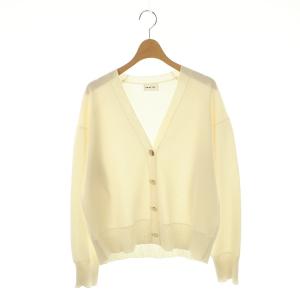 23SS ニットカーディガン 長袖 F ホワイト /HK OS