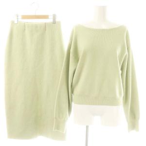 セットアップ ハートボタン2WAYニットカーディガン タイトスカート 2 ミントグリーン /DO OS