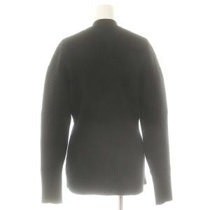 Adam et Rope' 24AW 洗える フォルムリブカーディガン 長袖 ニット Vネック ウール F 黒 /NR OS