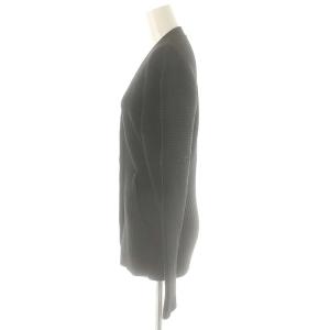 Adam et Rope' 24AW 洗える フォルムリブカーディガン 長袖 ニット Vネック ウール F 黒 /NR OS