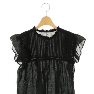 JOURNAL STANDARD relume 24SS ピンタックレースフリルブラウス ノースリーブ F 黒 ブラック 24051462502020