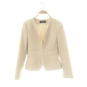 ノーカラージャケット 背抜き 36 ライトベージュ /DO OS