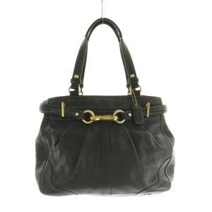 ハンプトンズ キャリーオール ハンドバッグ レザー 黒 12476 /MI OS