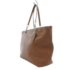 COACH 36600 ソフィア トートバッグ レザー ロゴ 茶 ブラウン /FT