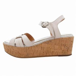 GINZA Kanematsu サンダル バックストラップ ウェッジソール 厚底 22.5 D ベージュ ピンク /FF