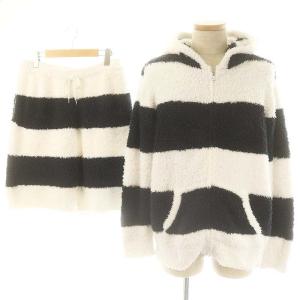 ジェラート2ボーダーパーカー ハーフパンツ ルームウェア ナイトウェア M ネイビー ホワイト /DF