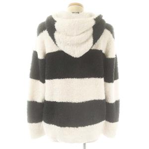 GELATO PIQUE HOMME ジェラート2ボーダーパーカー ハーフパンツ ルームウェア ナイトウェア M ネイビー ホワイト /DF