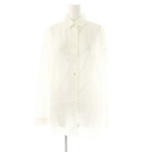 リネンシャツ 長袖 40 白 ホワイト /ES OS