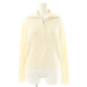 ハーフジッププルオーバー ニット セーター 長袖 F オフホワイト /NR OS
