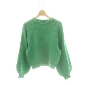 リリーヤーンニットプルオーバー セーター 長袖 F 緑 15137317 /NR OS