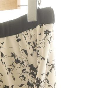 自由区 23SS グラデーションフラワープリントマーメイドライン スカート ロング 38 ベージュ ブラック /DF