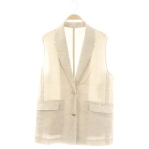 25SS LIPストレッチテーラード ジレ ベスト 38 グレージュ /DF OS