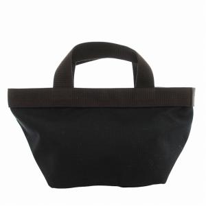 Hervé Chapelier コーデュラ舟型トートS ハンドバッグ キャンバス 黒 ブラック 茶 ブラウン 701C /FF