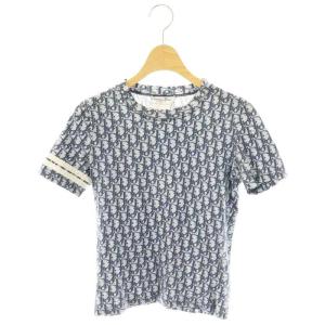 トロッター 半袖クルーネックカットソー USA 4 青 白 /MI OS