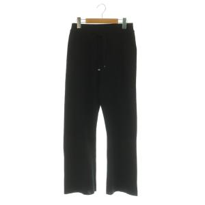 ウォッシャブルウールニットパンツ ストレート イージー 38 ブラック /MY OS