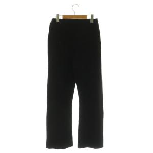 SLOBE IENA ウォッシャブルウールニットパンツ ストレート イージー 38 ブラック /MY OS