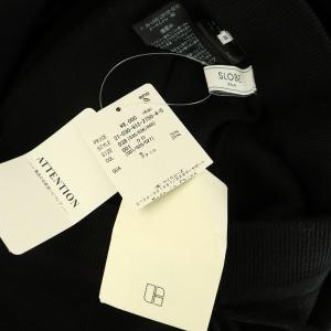 SLOBE IENA ウォッシャブルウールニットパンツ ストレート イージー 38 ブラック /MY OS