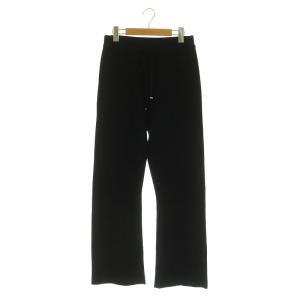 ウォッシャブルウールニットパンツ ストレート イージー 40 ブラック /MY OS