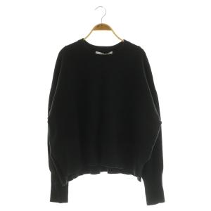 24AW ダブルジャガードプルオーバー ニット セーター 長袖 クルーネック F ブラック /MY OS