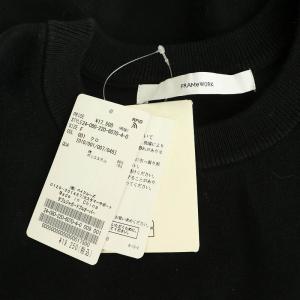 Framework 24AW ダブルジャガードプルオーバー ニット セーター 長袖 クルーネック F ブラック /MY OS