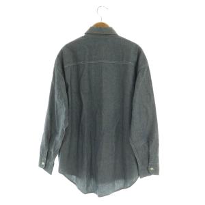 Framework 19AW ダンガリーシャツ 長袖 オーバーサイズ ネイビー /MY OS