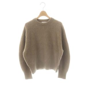 24AW アルパカミックスファークルーネックプルオーバー ニット セーター ブラウン /DF OS