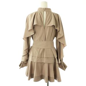 SNIDEL バックフレアチュニックブラウス 長袖 F モカ /DO OS SH