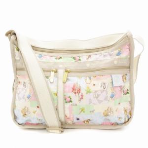 ×ピーターラビット GARDEN ショルダーバッグ&ポーチ 総柄 アイボリー /UD