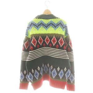 nagonstans Nordic×ボーダー ニットハイネックプルオーバー M マルチカラー