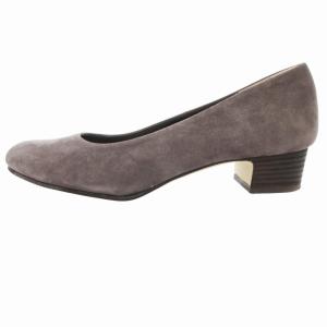 MARGARET HOWELL パンプス シューズ ローヒール ラウンドトゥ スエード 24.5cm グレージュ /HO