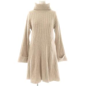 リブフレアニットミニ ワンピース 1 ピンクベージュ /ES OS