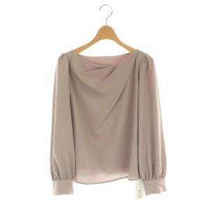 24AW デコルテニュアンスブラウス 長袖 S 紫 パープル /AT OS