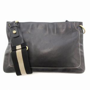 TRUSSA トレインスポッティング ショルダーバッグ 斜めがけ レザー 黒 ブラック /UO