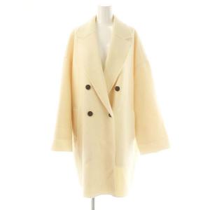 24AW ワイドシルエットダブルブレストコート チェスター ウール F アイボリー /MI OS