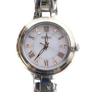 ジャンク品 セイコーセレクション 電波ソーラー 腕時計 シルバー色 1B21-0AP0 /YO25